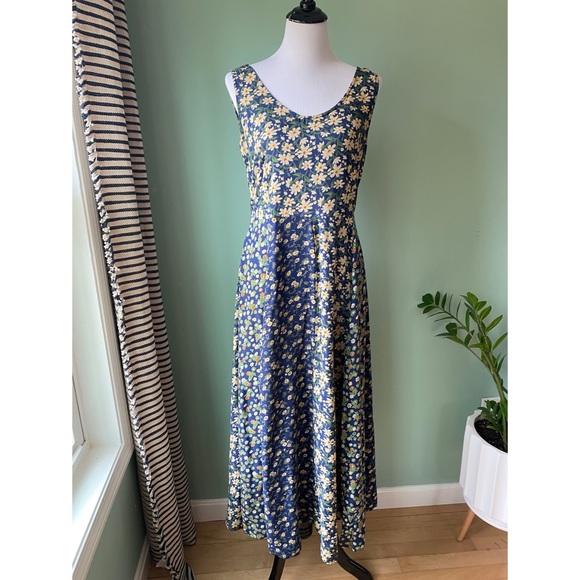 Vintage Aeropostale Y2K 90s flower power Hippie Maxi Dress Floral Dainty Floral - Picture 2 of 5